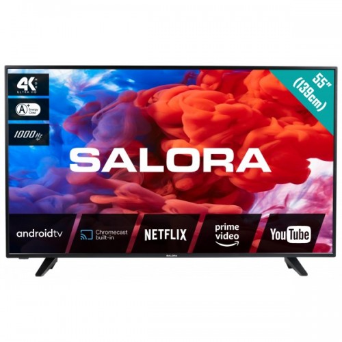 Salora 220 series 55UA220 TV 139.7 cm (55") 4K Ultra HD Smart TV Wi-Fi Black, Black