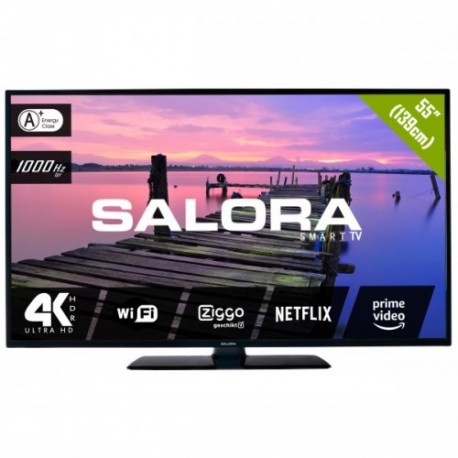 Salora 2704 series 55UHS2704 TV 139.7 cm (55") 4K Ultra HD Smart TV Wi-Fi Black, Black