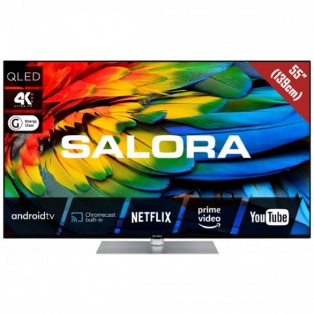 Salora 440A series 55QLED440A TV 139.7 cm (55") 4K Ultra HD Smart TV Wi-Fi Black, Black