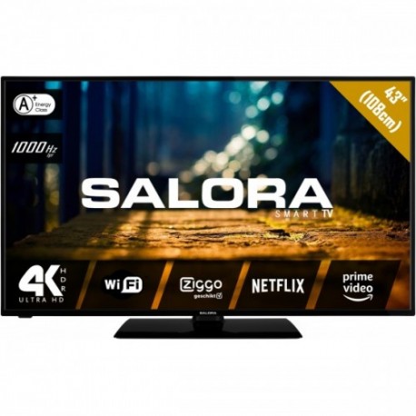 Salora 4404 series 43XUS4404 TV 109.2 cm (43") 4K Ultra HD Smart TV Wi-Fi Black