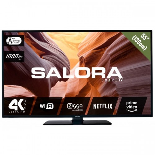 Salora 3804 series 55UHS3804 TV 139.7 cm (55") 4K Ultra HD Smart TV Wi-Fi Black, Black