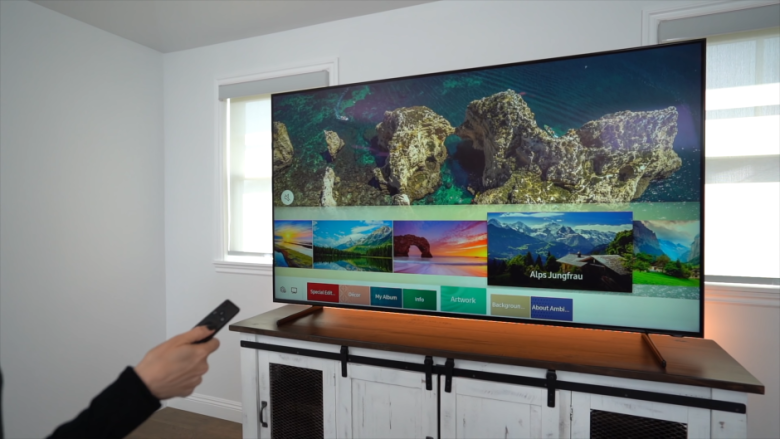 82 in Samsung QLED 8K with Apple TV
