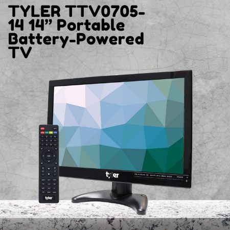 TYLER TTV0705-14 14” Portable Battery-Powered TV