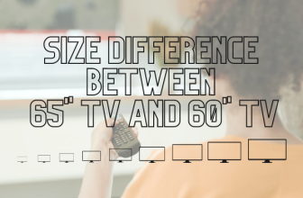 size difference between 65 tv and 60 tv